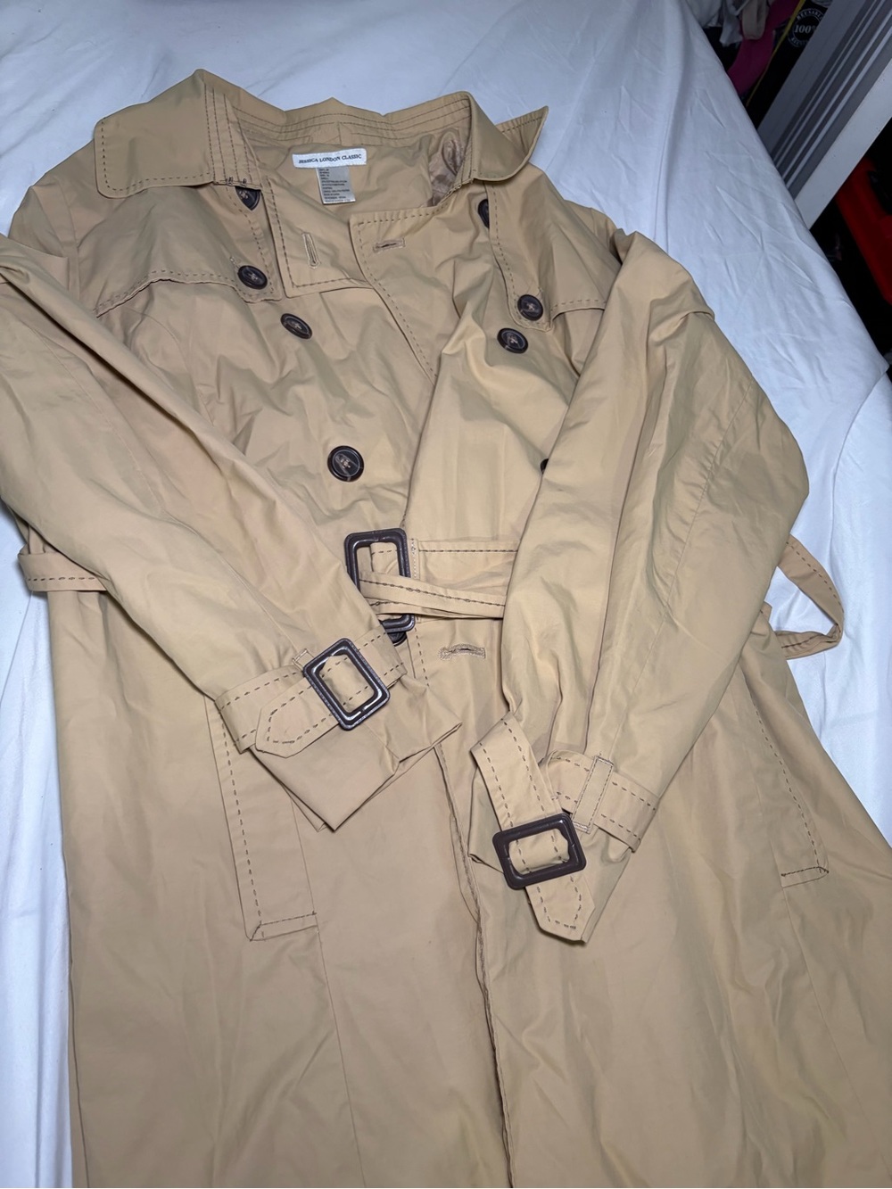 Jessica London Classic Tan Trench Coat Size 16